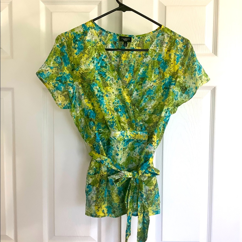 Talbots wrapped blouse 12P